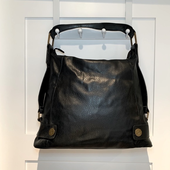 COPY - MATT & NAT Samsāra Black Vegan Leather Hobo Shoulder Bag - Picture 3 of 5